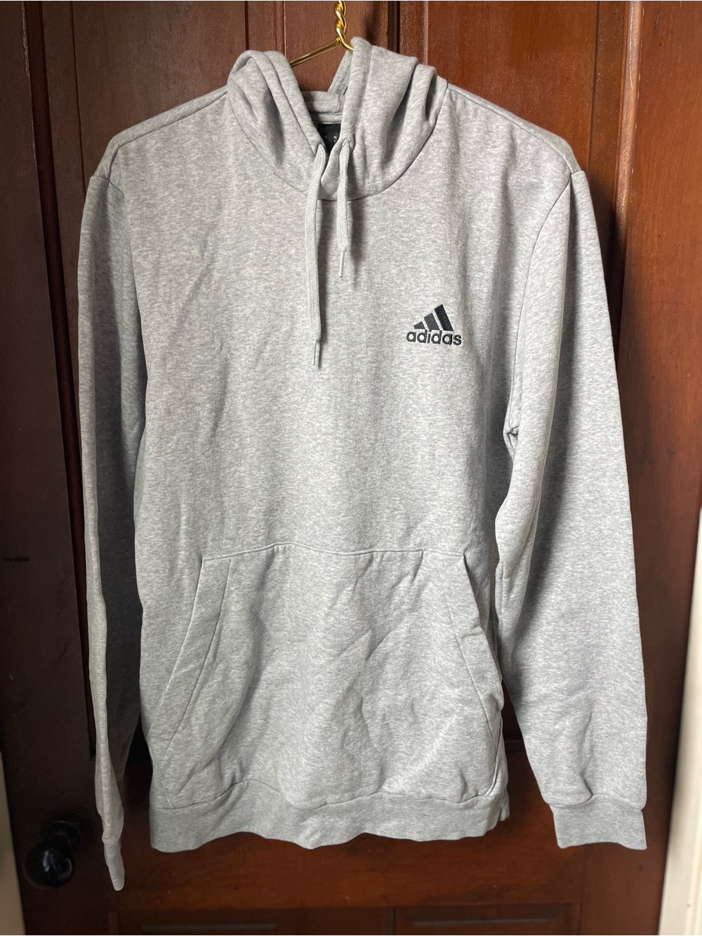 adidas men's large gray hoodie